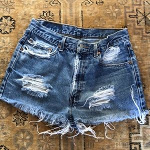 Vintage Levi’s 518 Distressed Cutoff Shorts